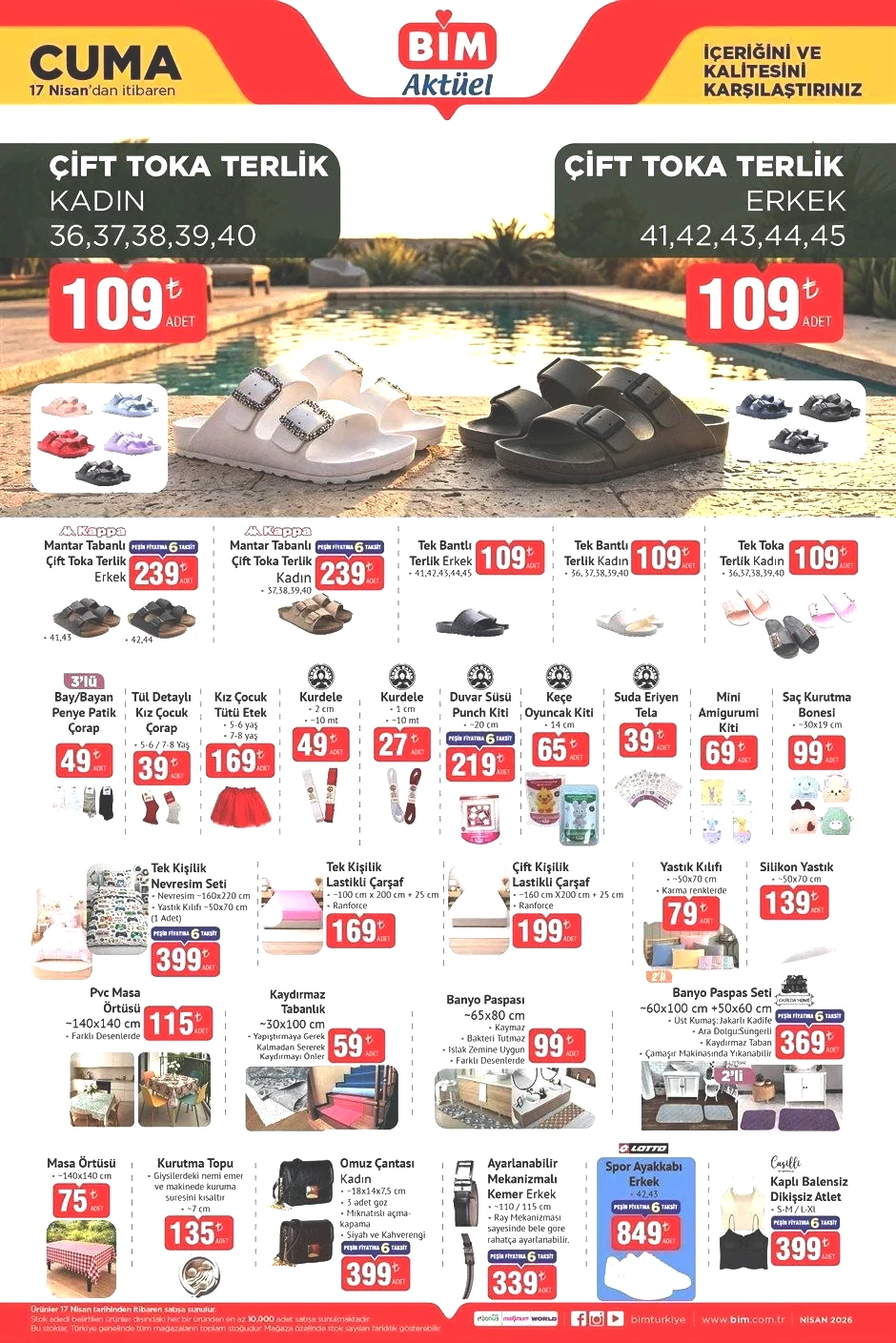 17 NİSAN CUMA BİM AKTÜEL KATALOĞU