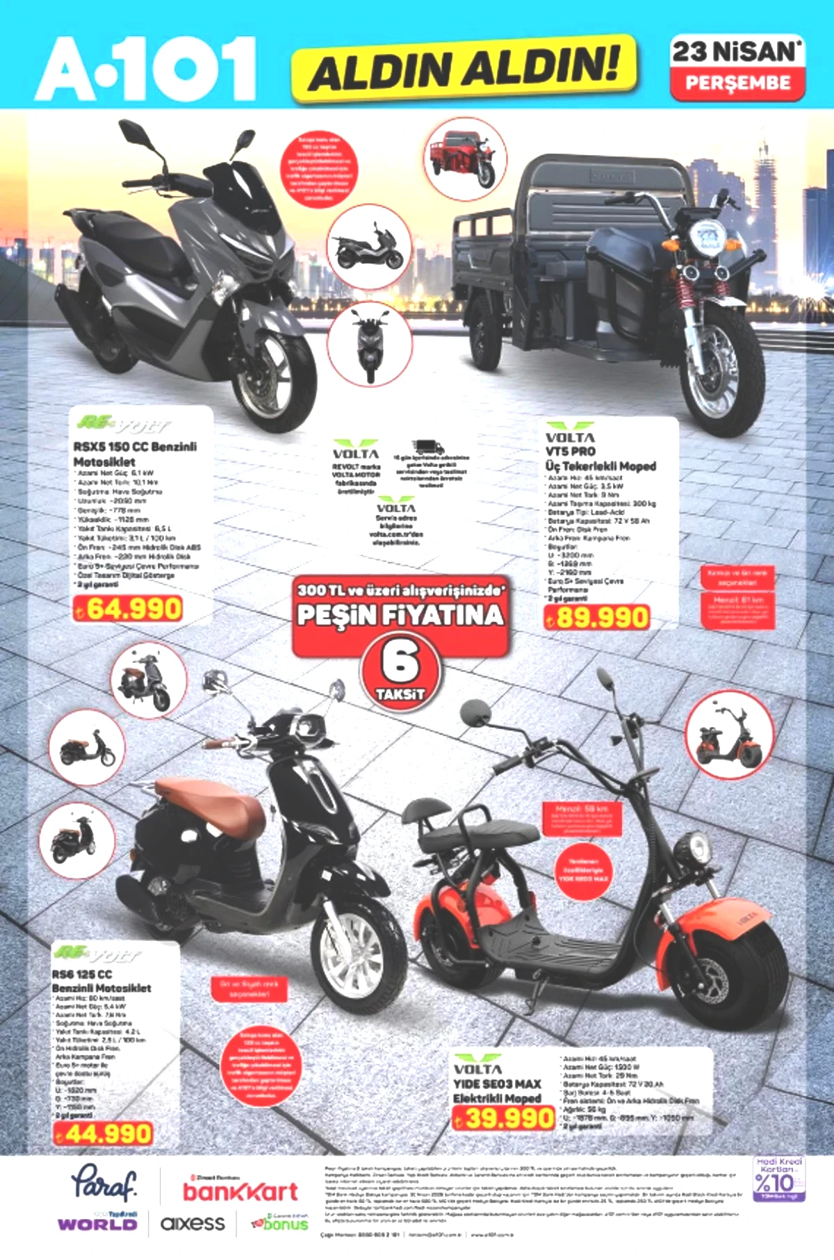 A101'de elektrikli moped fırsatları! 23 Nisan 2026 A101 kataloğu 10